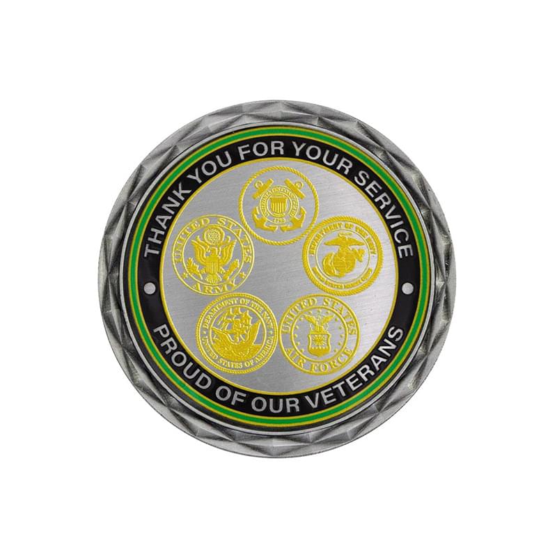 Speed Challenge Coin w/ Diamond Border - 3D Texture Print (2")