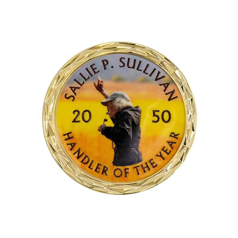 Speed Challenge Coin w/ Diamond Border - 3D Texture Print (2")