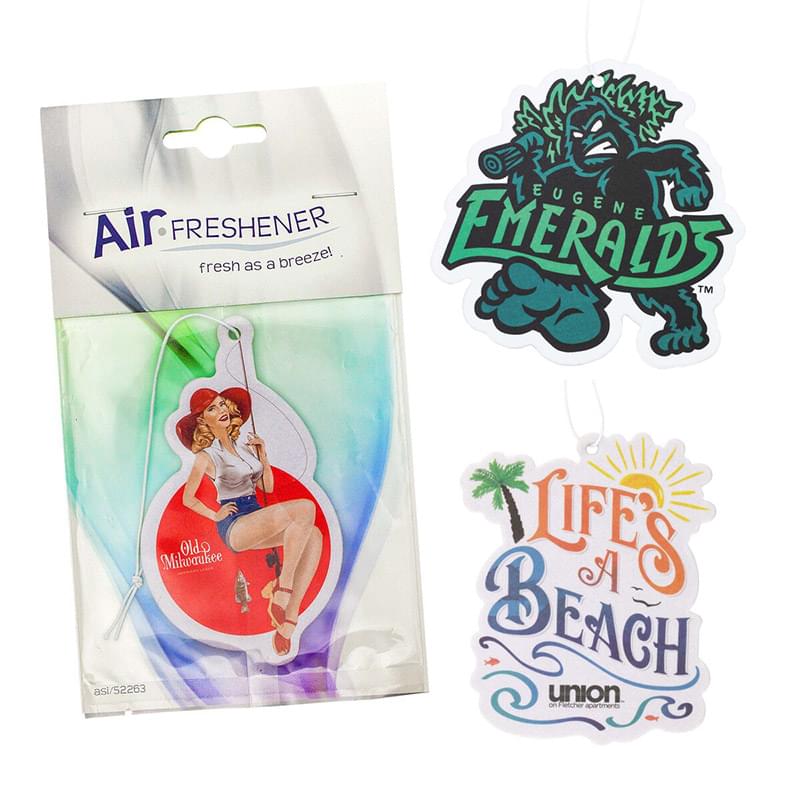 Paper Air Fresheners Custom Shape w/ Stock Retail Card