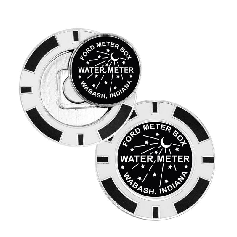 Golf Poker Chip Coin w/ Removable Ball Marker
