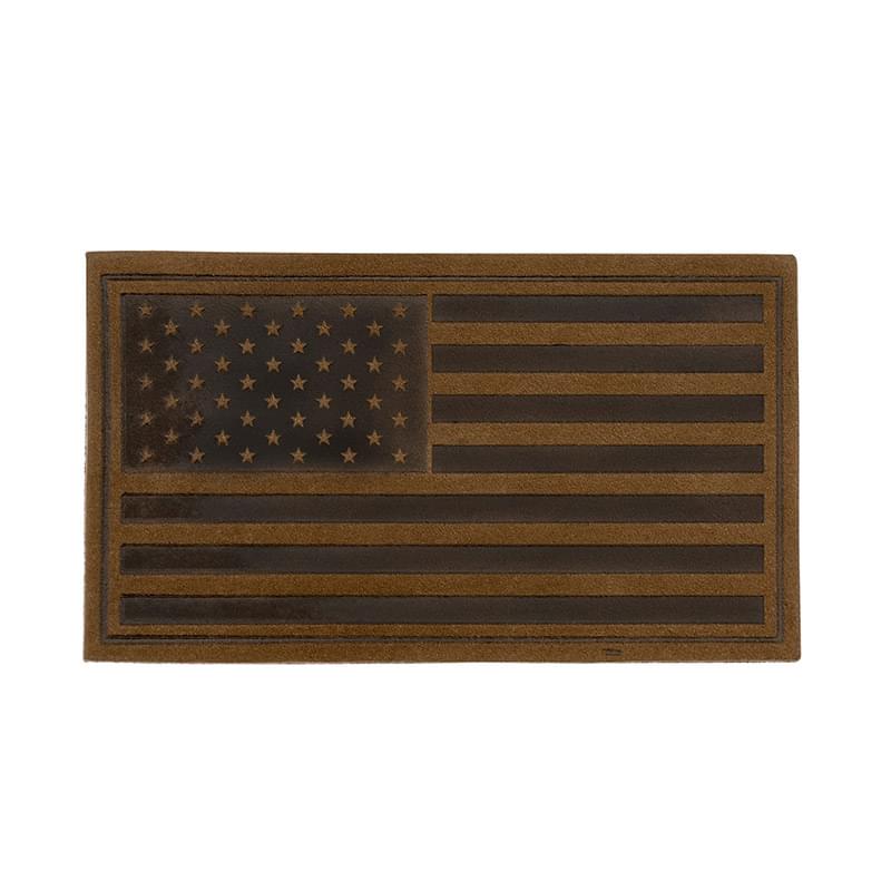 American Flag Leather Patch - Made in USA