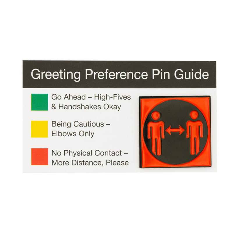 Social Distancing Lapel Pins w/Card