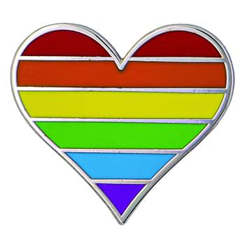 Rainbow Heart Lapel Pin