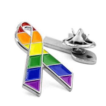 Lapel Pin, Rainbow Pride Awareness Ribbon
