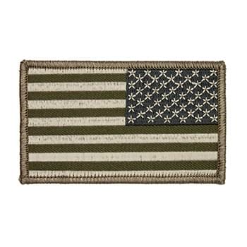 Reversed Green U.S. American Flag Patch