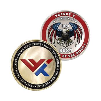 Challenge Coin Coin Edge w/3D Texture Print (2")