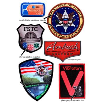 4" Pin Pointe™ Full Color Embroidered Patches