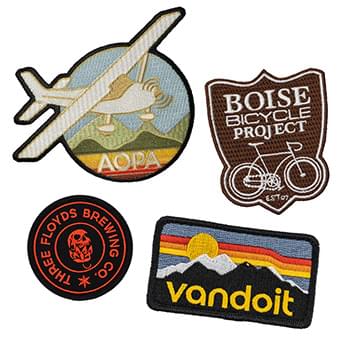 3-1/2" Embroidered Patches- 100% Thread Coverage