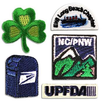 1" Embroidered Patch Applique, Custom Shape