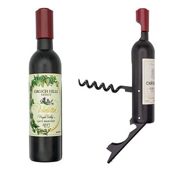 Wine Bottle Corkscrew Opener -Red