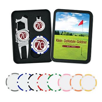 Golf n' Brew Divot Tool Gift Set w/ Poker Chip